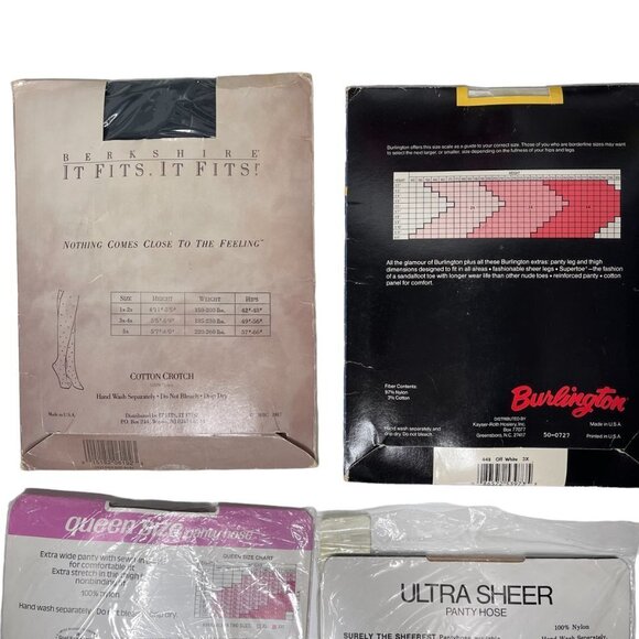 Vintage Pantyhose Lot 1980 - 1990 Deadstock Burlington Berkshire Primrose Surely - Picture 5 of 6